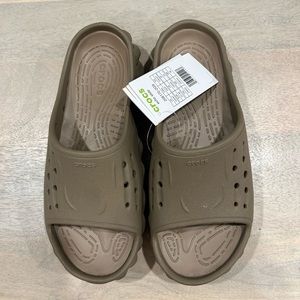 Taupe Crocs